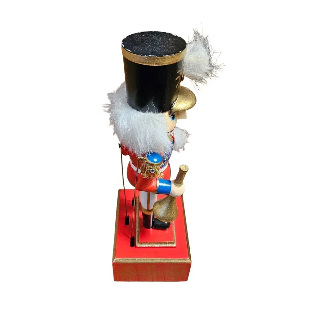 St. Nicholas Square‎ Wooden Nutcracker Soldiers Christmas Music Box 12 in VTG